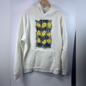 4th Dimension “The Anxiety Killed My Vibe” Smiley Faces Hoodie Men’s L